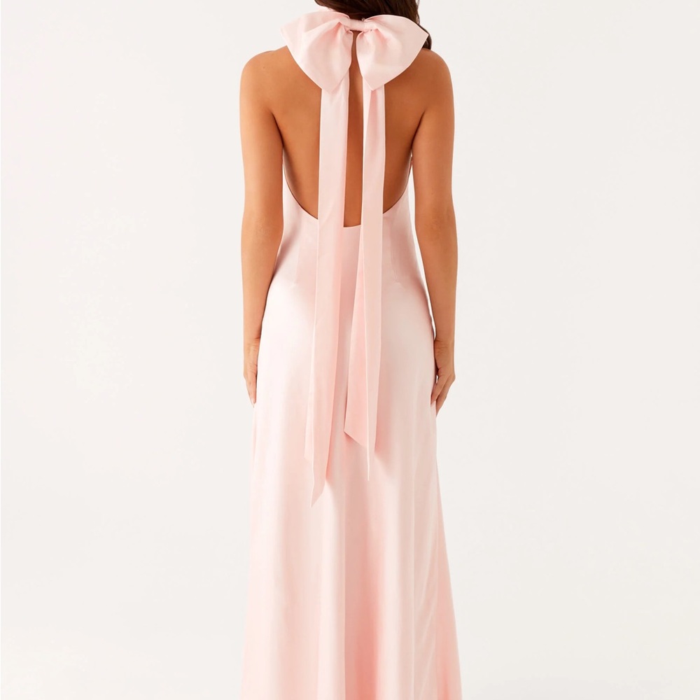 Peppermayo Soft Pink Maxi Dress with Bow Back